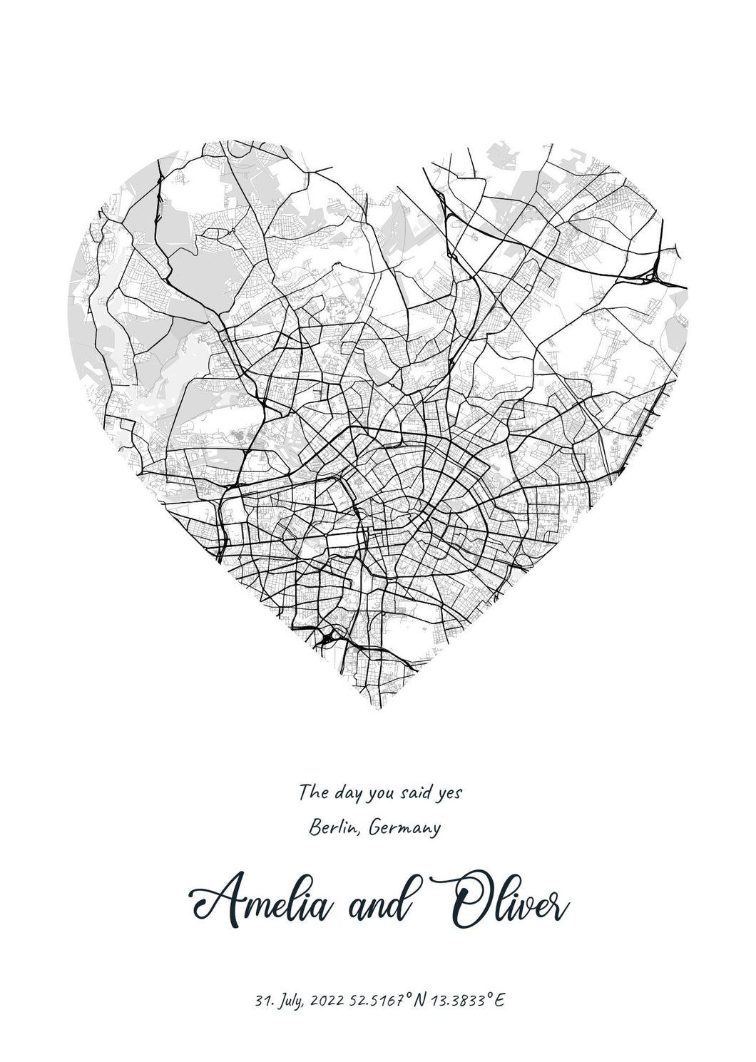 City Map in Different Shapes